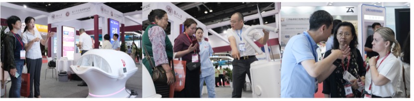 第三代小分子团水离子浴疗仪吸引了国内外嘉宾围观